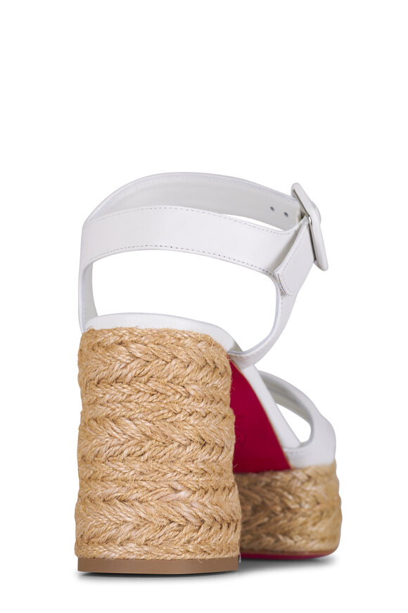 Christian Louboutin Calakala White Leather Sandal, 85mm - view 3