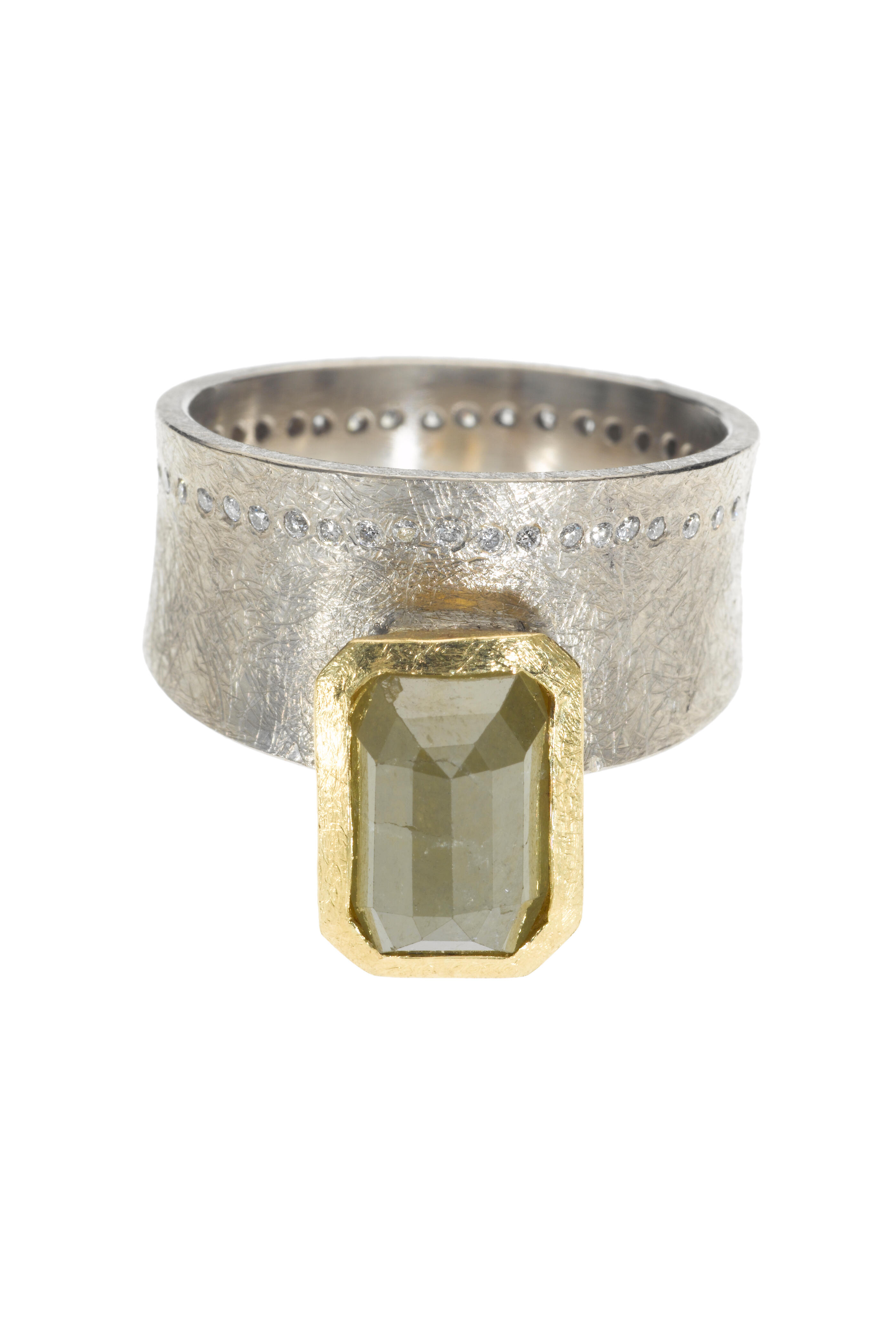 Todd Reed - Gold & Palladium Multi Diamond Ring