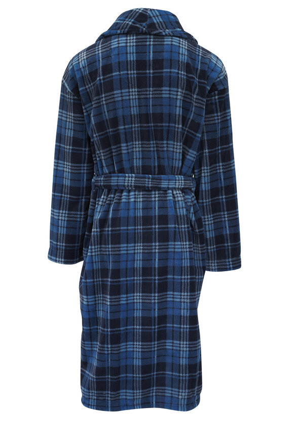 Majestic - Blue Plaid Fleece Robe