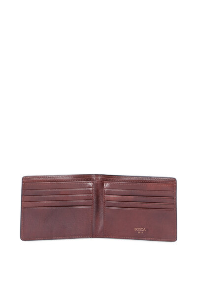 Bosca - Dark Brown Deluxe Executive Eight Pocket Wallet