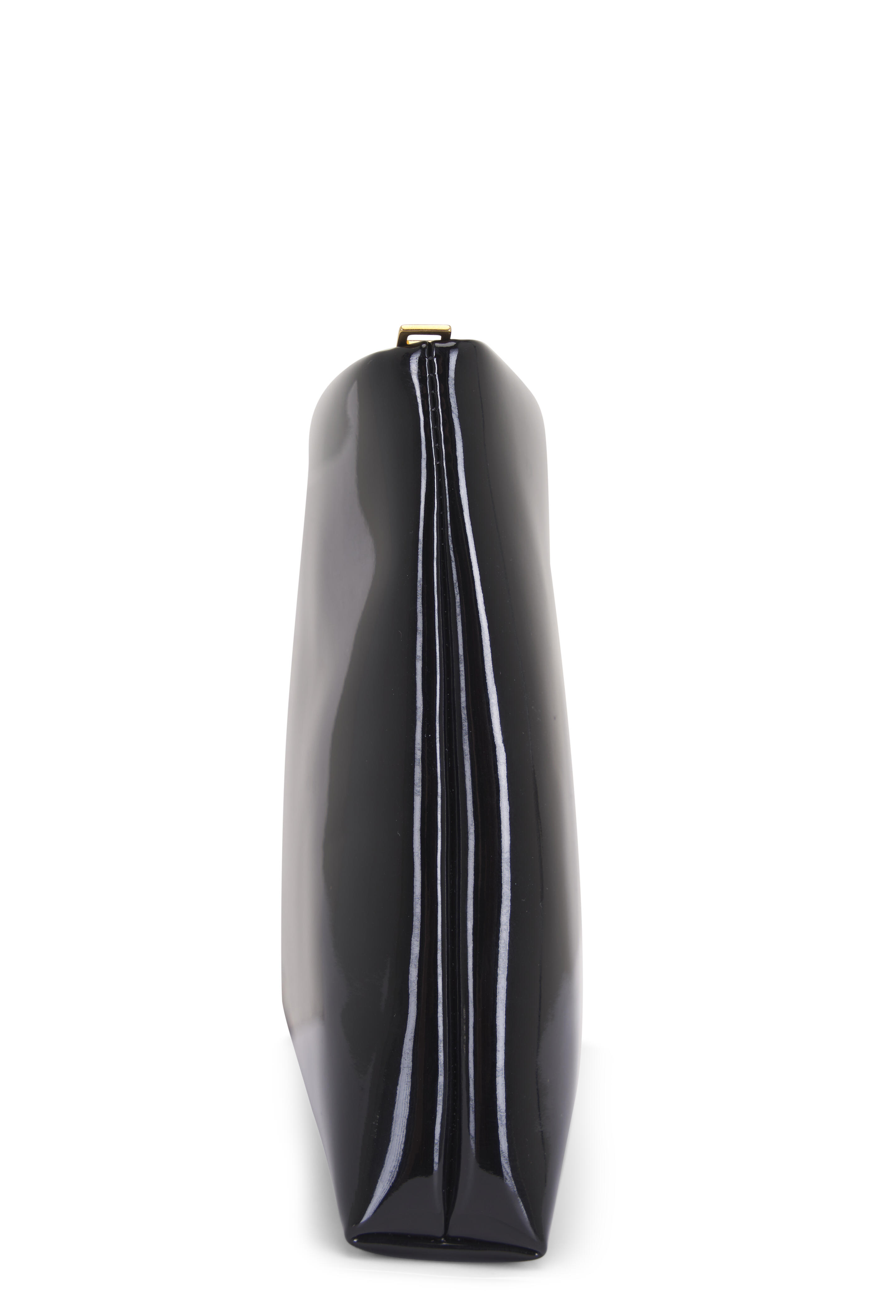 Saint Laurent - Calypso Black Shiny Canvas Clutch