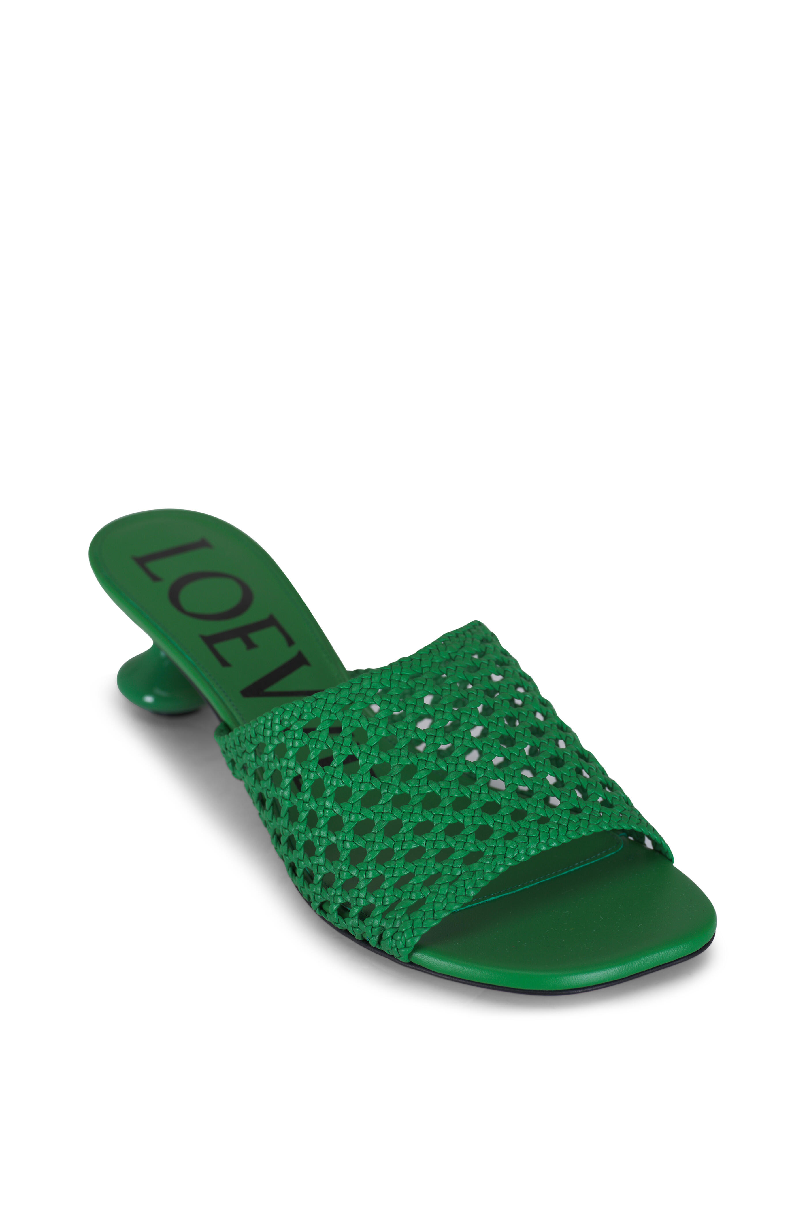 SALE LOEWE トイ スリッパ LOEWE Toy leather slippers | NET-A-PORTER