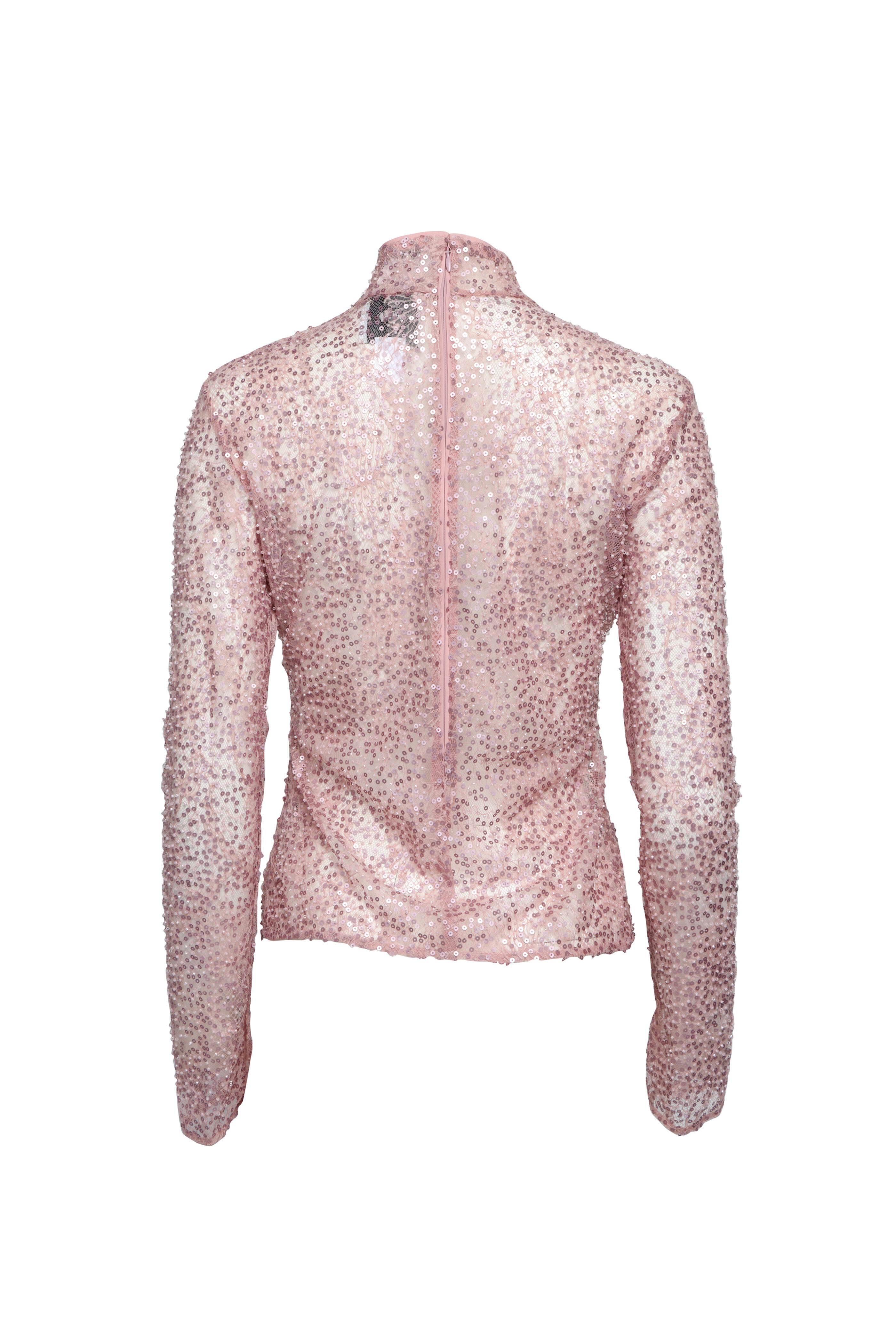 Aknvas - Bente Mauve Beaded Top