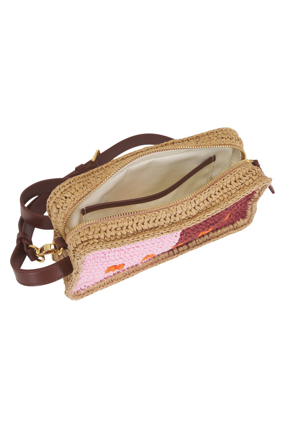 Marni Seaside Pink & Burgundy Logo Camera Bag - view 6