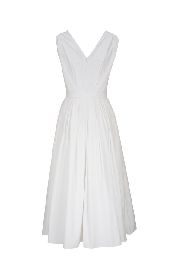 McQueen - White Poplin Twist Front Dress 