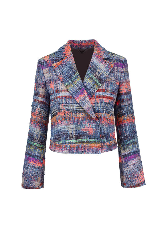 Emporio Armani - Multi Textured Weave Crop Jacket