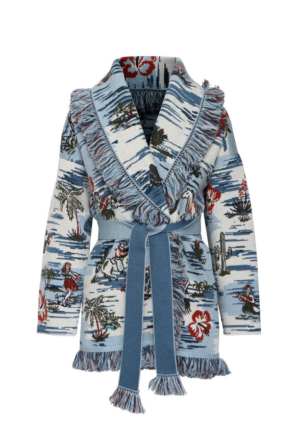 Alanui Tex-Hawaii Roundtrip Bluebell Cardigan