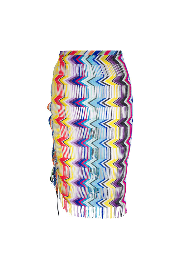 Missoni - Carioca Multicolor Fringe Cover Up Skirt 