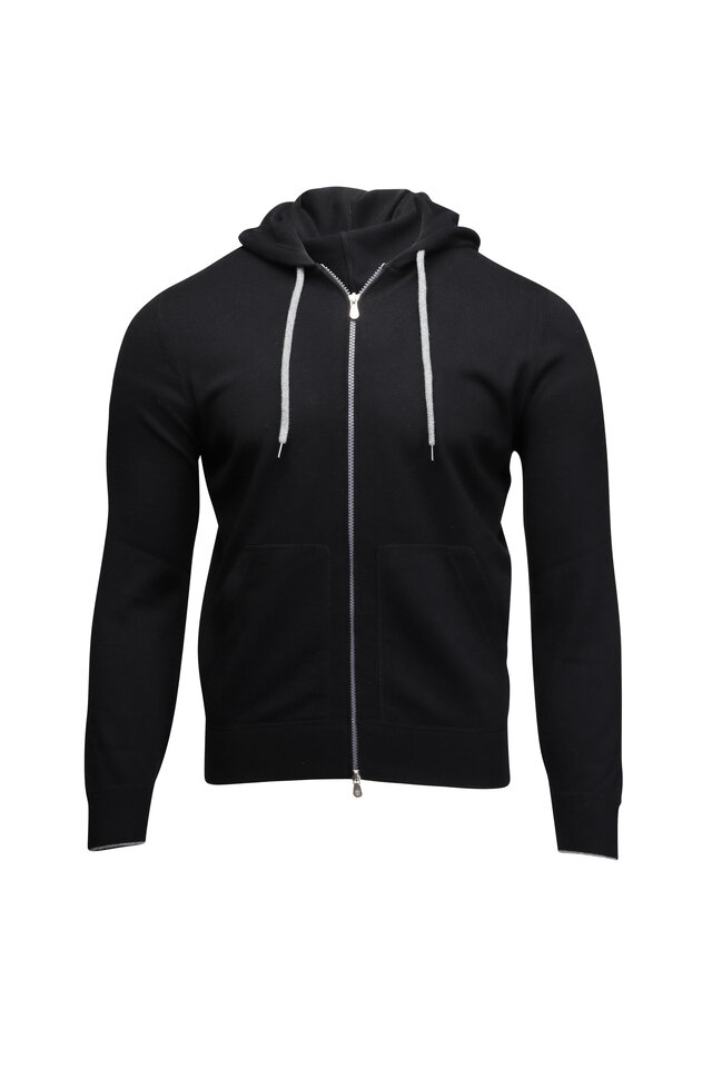 Tom Ford - Black Cashmere Seamless Hoodie | Mitchell Stores