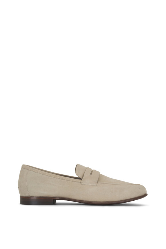Ron White - Kenneth Beige Suede Penny Loafer