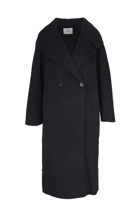 Lisa Yang Doublé Black Wool & Cashmere Double-Breasted Coat - view 1