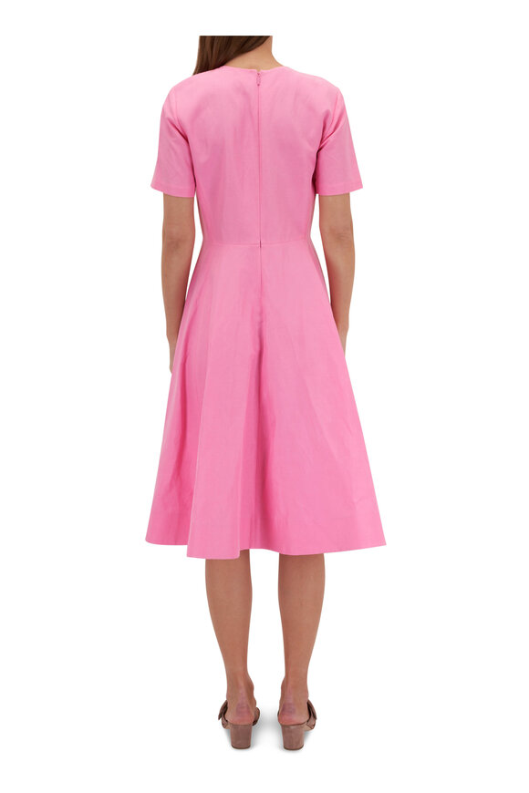 Lafayette 148 New York - Pink Silk & Linen Midi Dress