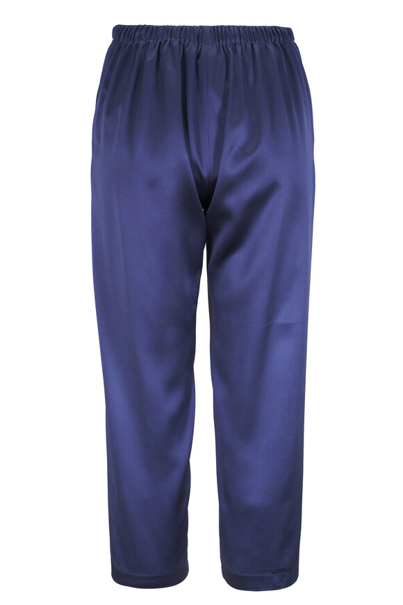 Peter Cohen - Squad Denim Blue Silk Pant