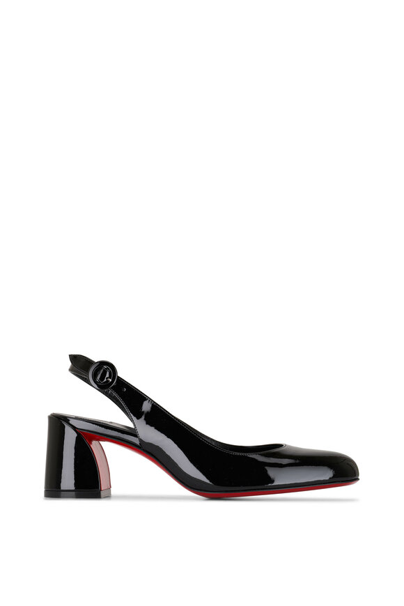 Christian Louboutin - So Jane Sling Black Patent Leather Pump, 55mm