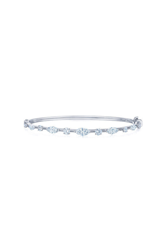 Kwiat 18k White Gold Starry Night Diamond Bangle - view 1