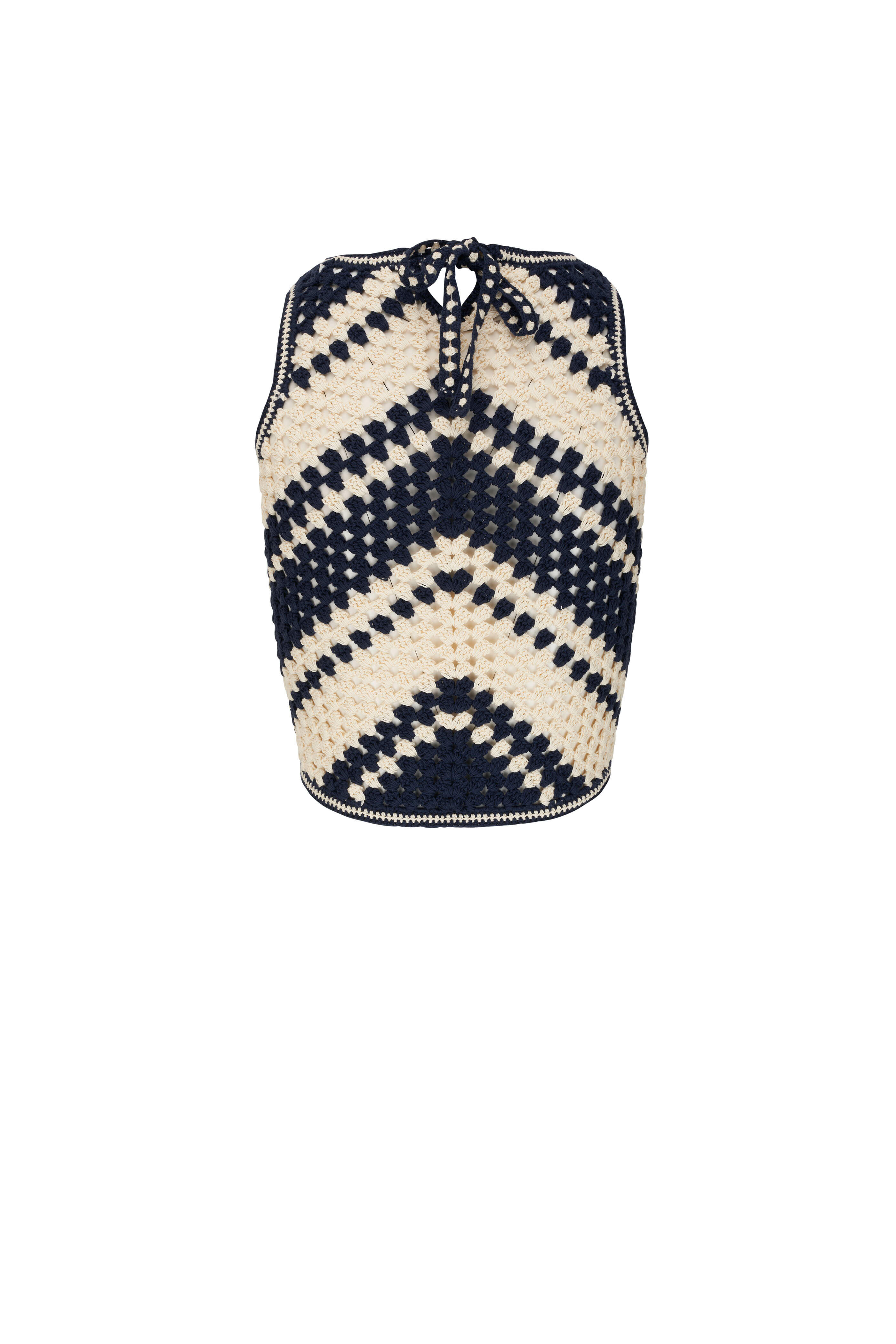 Tシャツ・カットソー ZIMMERMANN RHIANNON CROCHET TANK TOP Zimmermann Rhiannon Crochet Tank Top in Cream & Black | REVOLVE