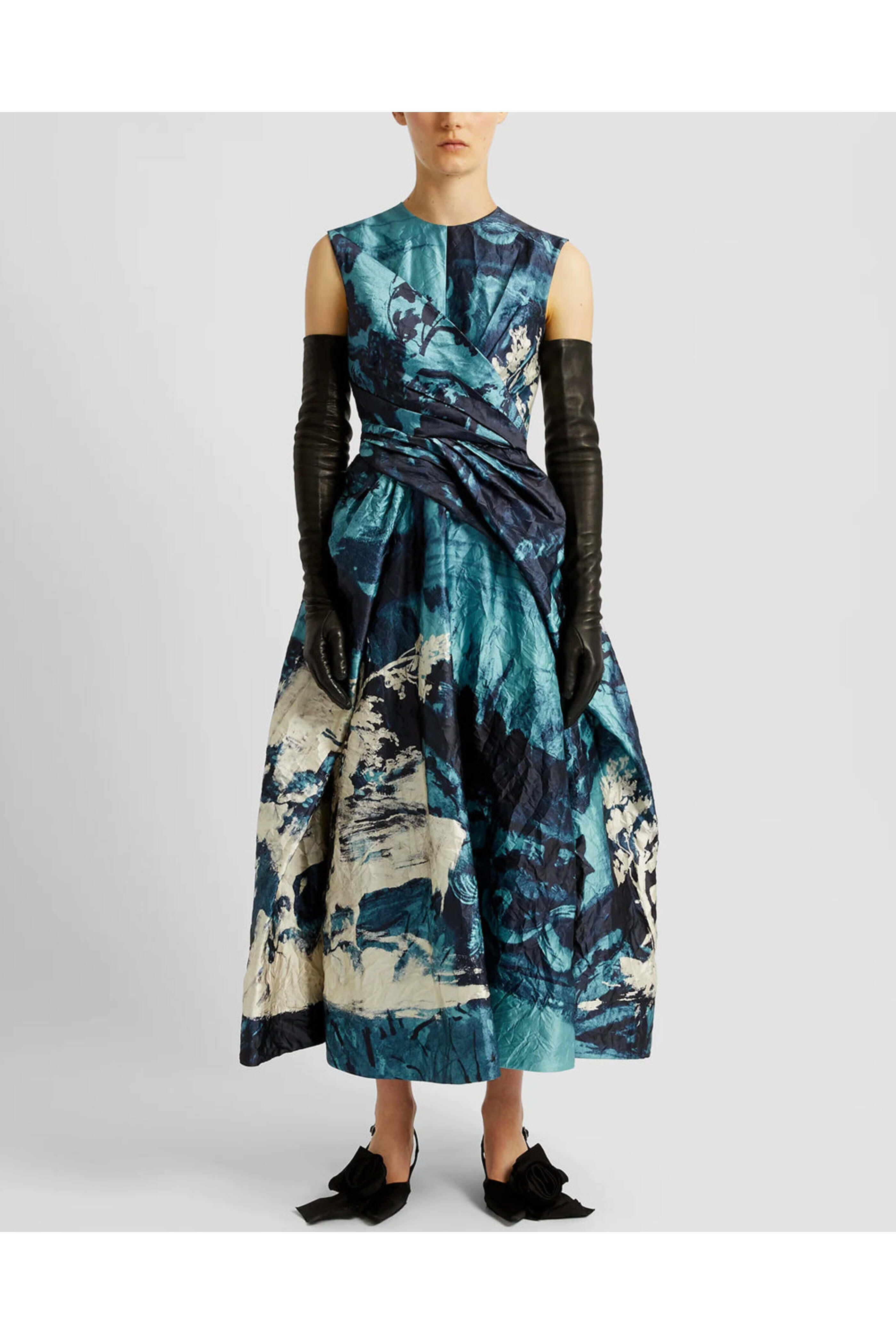 erdem draped midi dress Erdem Draped Crystal-embellished Appliqud Satin Midi Dress - Women - Red Dresses