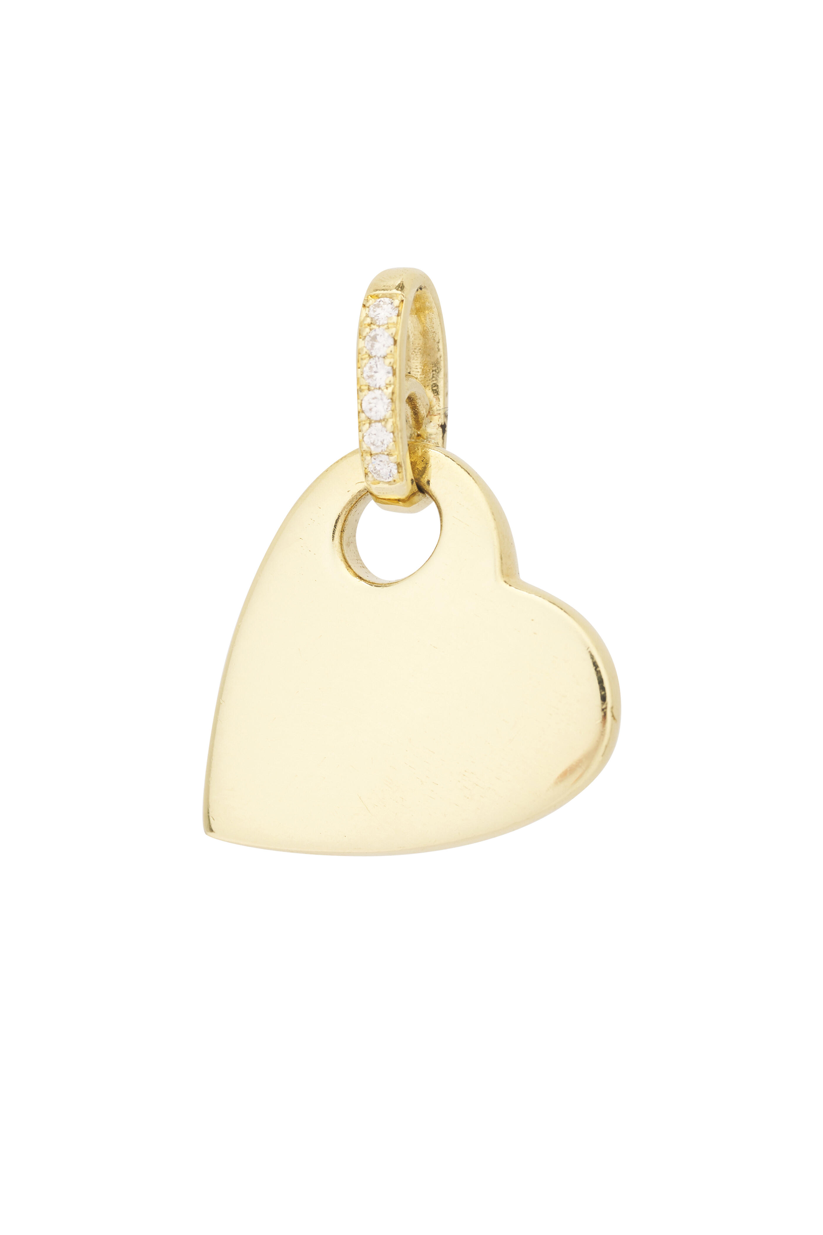 Jenna Blake - 18k Yellow Gold Small Anchored Heart Charm - view 1