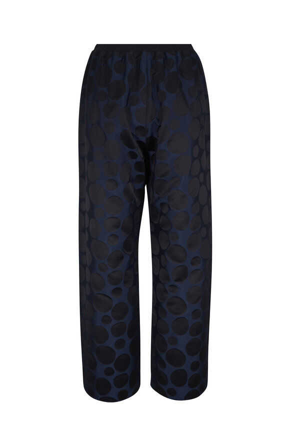 Peter Cohen Bubble Navy & Black Duchess Jacquard Cropped Pant - view 3