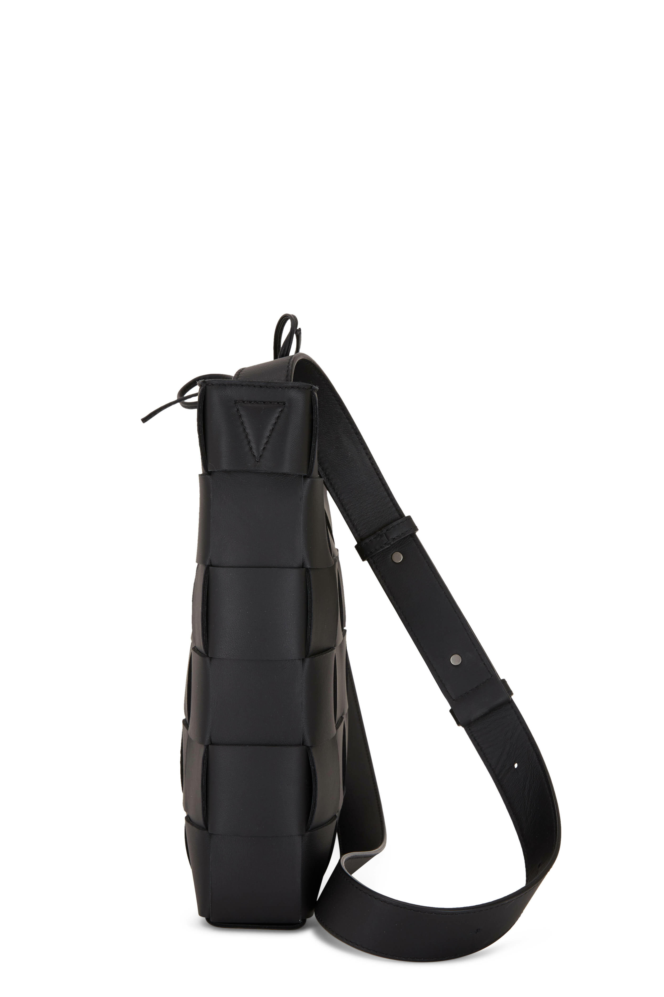 Bottega Veneta Black Nylon And Leather Messenger Bag 548337-Vaye7-4132