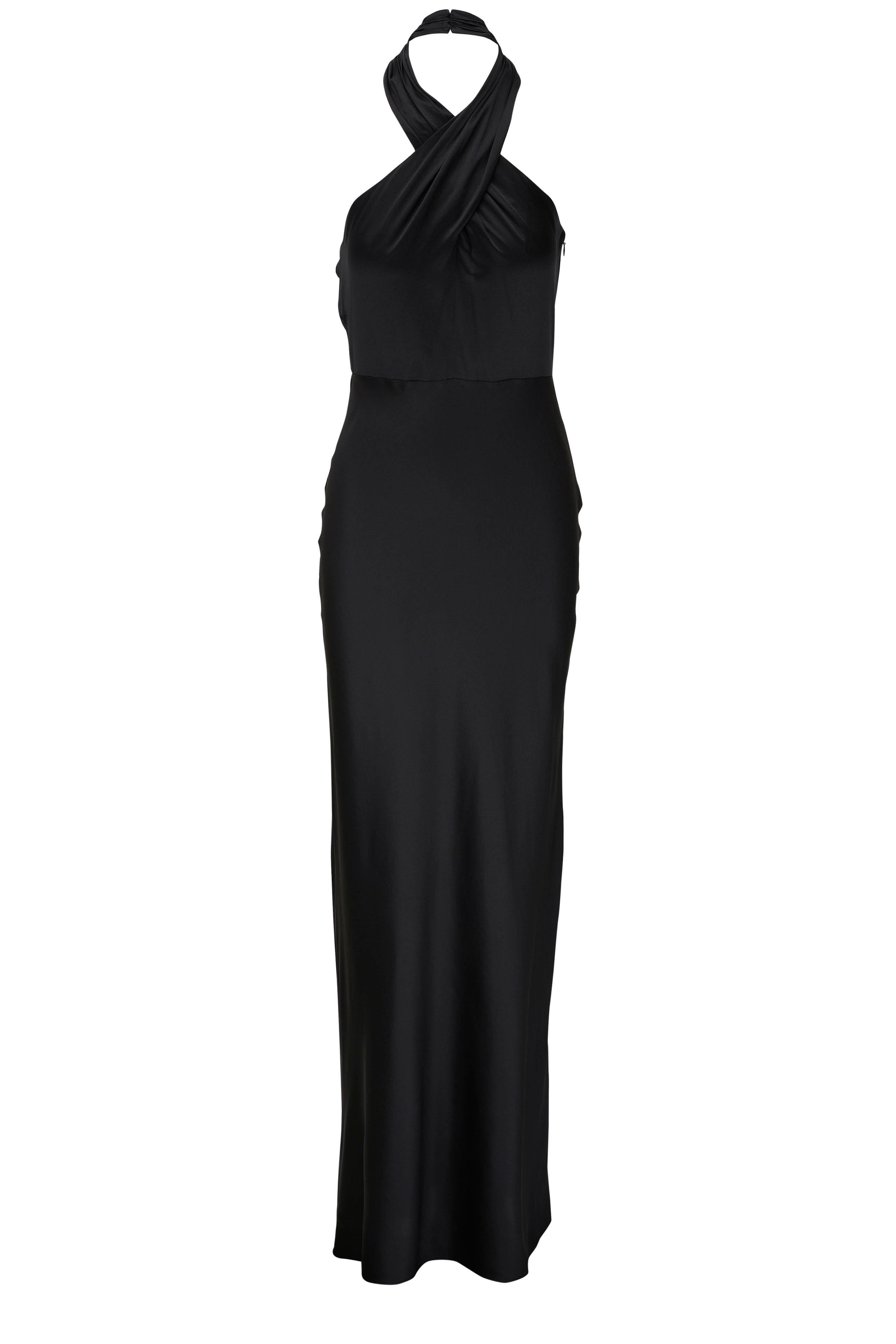 Veronica Beard - Alberta Black Stretch Silk Maxi Dress