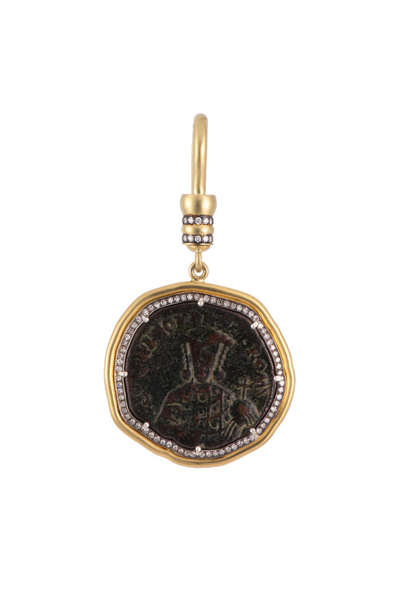 Sylva & Cie Constantine VII Byzantine Bronze Coin Pendant - view 2