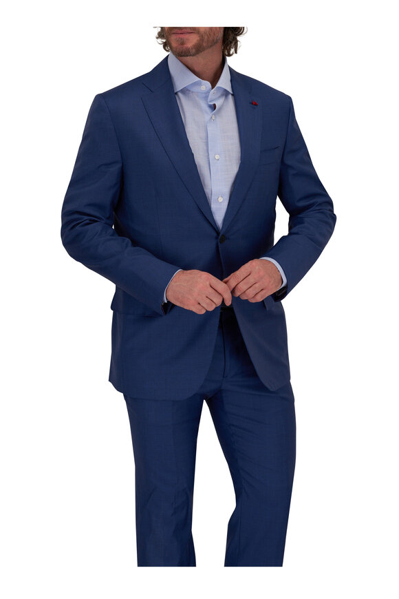 Isaia - Sanita 170s Blue Wool Blend Suit