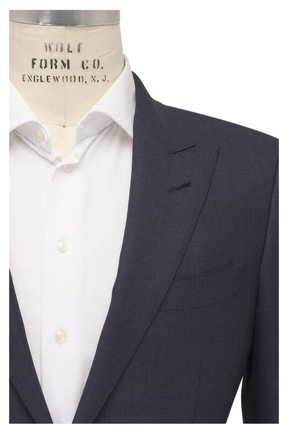 Tom Ford Navy Micro Check Wool Suit