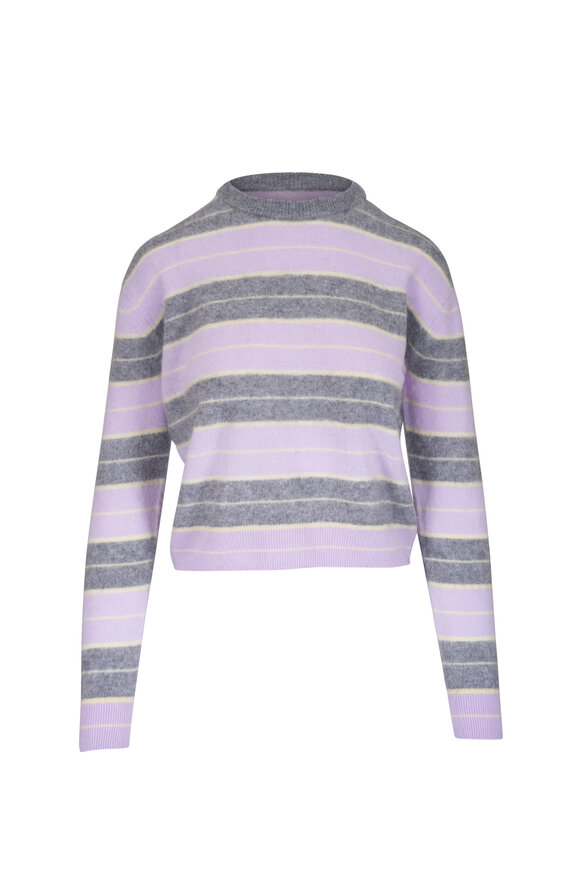Guest in Residence Purple & Gray Grizzly Stripe Sweater