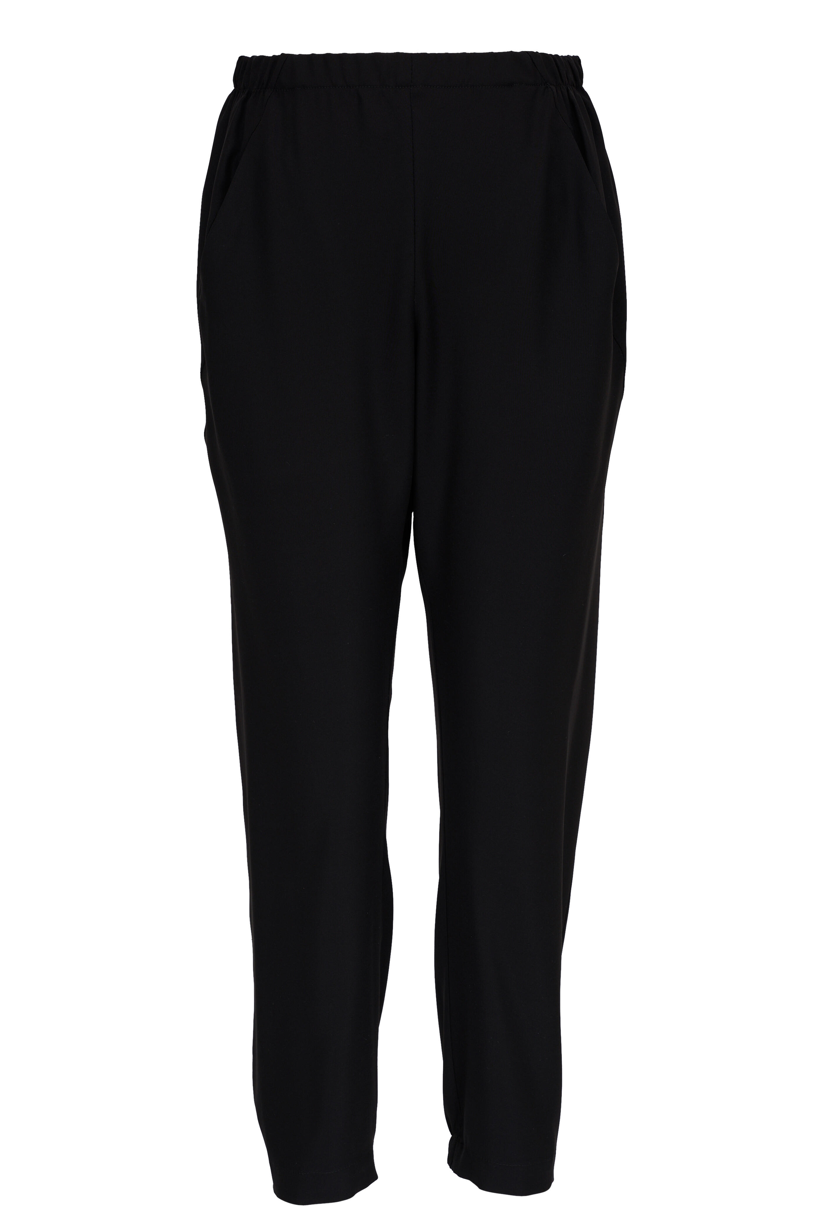 Zero + Maria Cornejo - Gabi Black Silk Charmeuse Pant