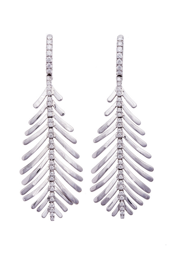 Sidney Garber - Diamond Spine Plume Earrings