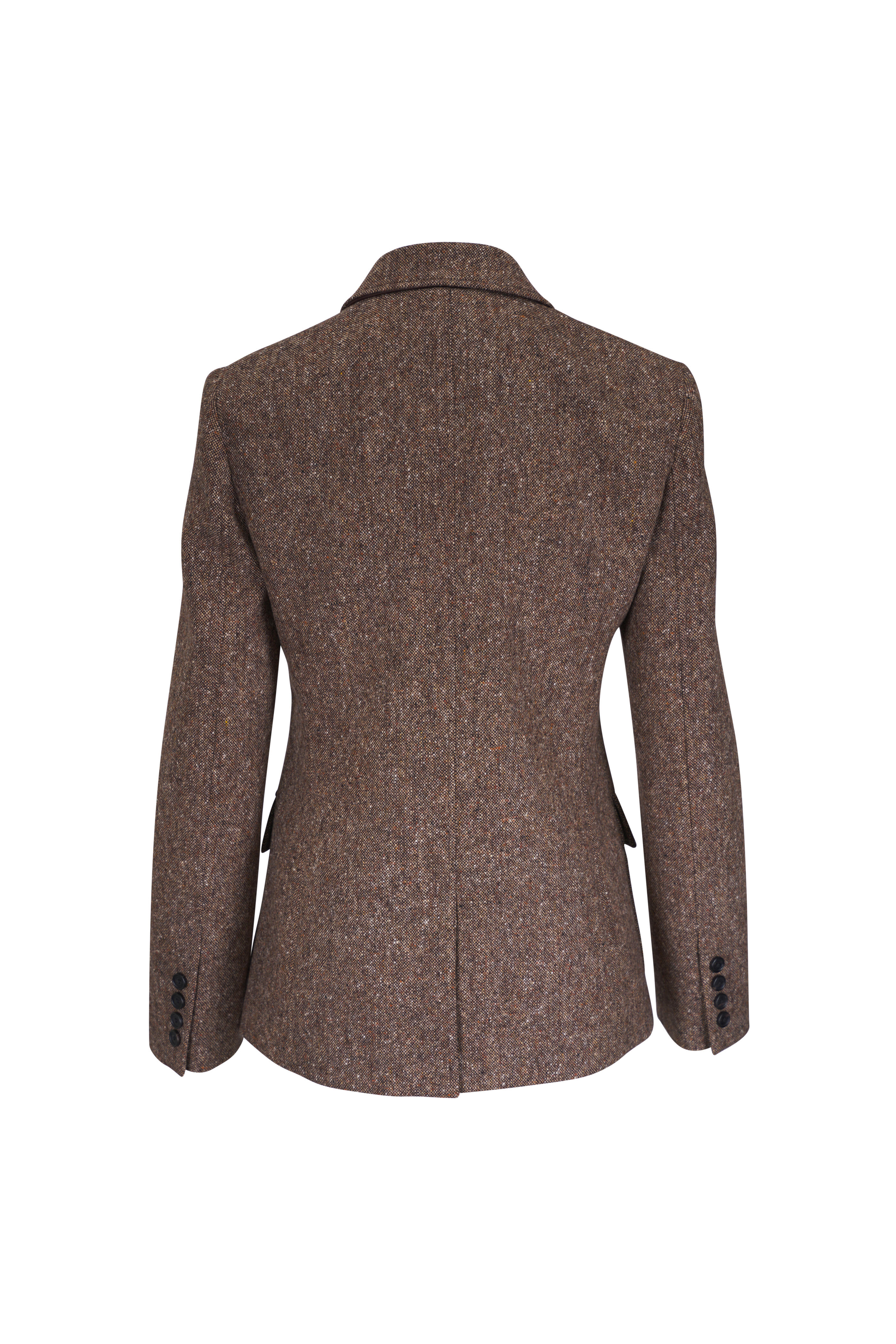 Nili Lotan - Fleur Brown Colonial Donegal Combo Jacket