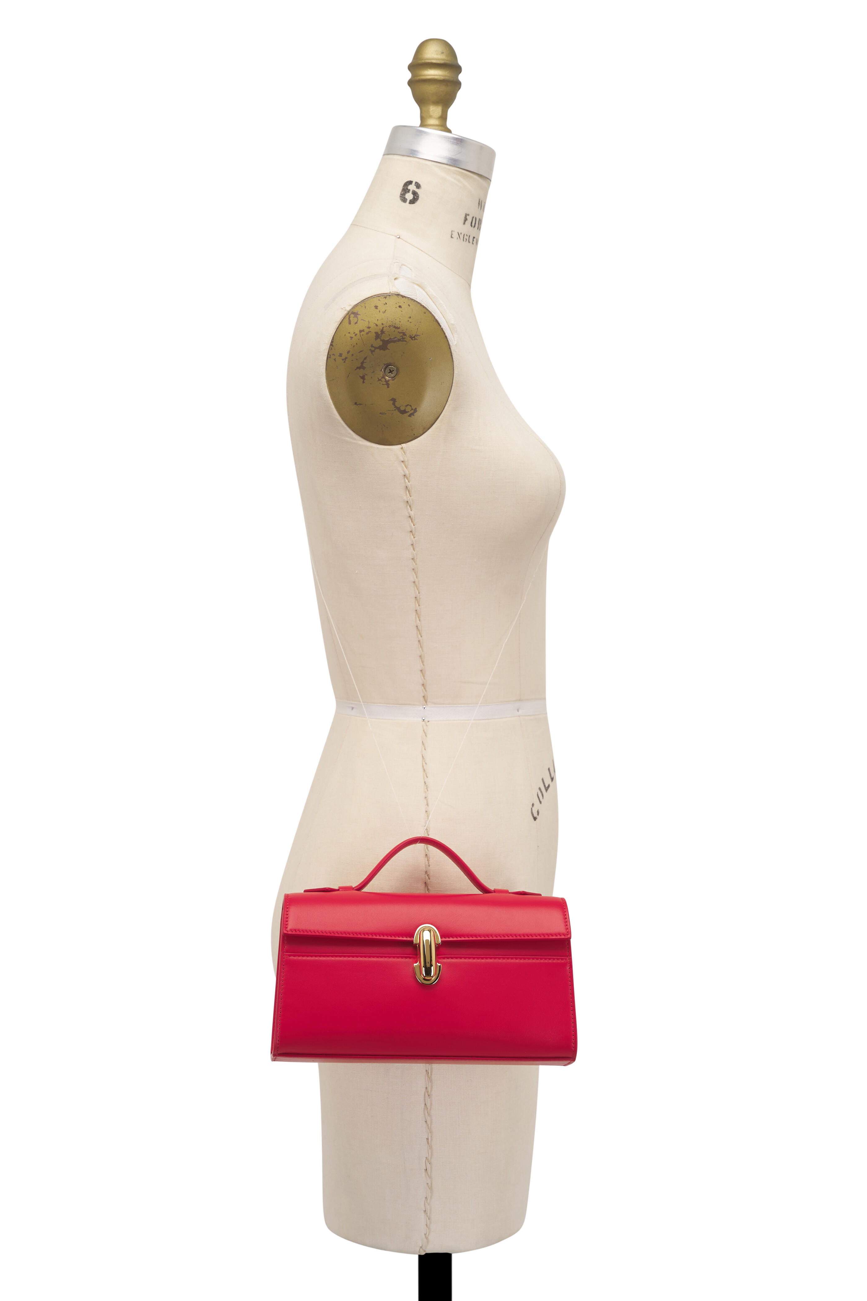 Savette - Symmetry Pouchette Leather Poppy Top Handle Bag