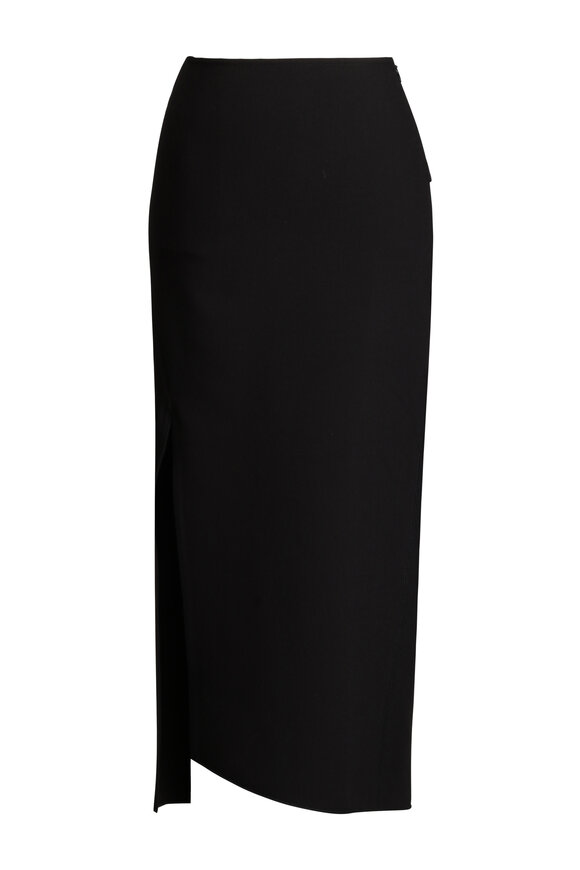 Theo The Label Thetis Black Asymmetrical Pencil Skirt