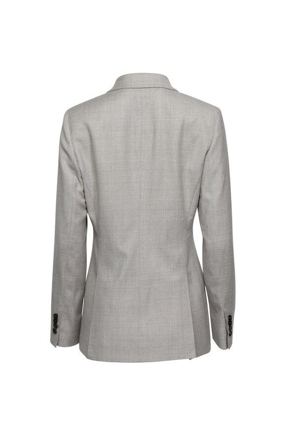 ロロピアーナ　カシミヤジャケット　ミニスパーニャ　36 Mini Spagna Jacket ジャージー・ノヴァリス ネイビーブルー/グレー