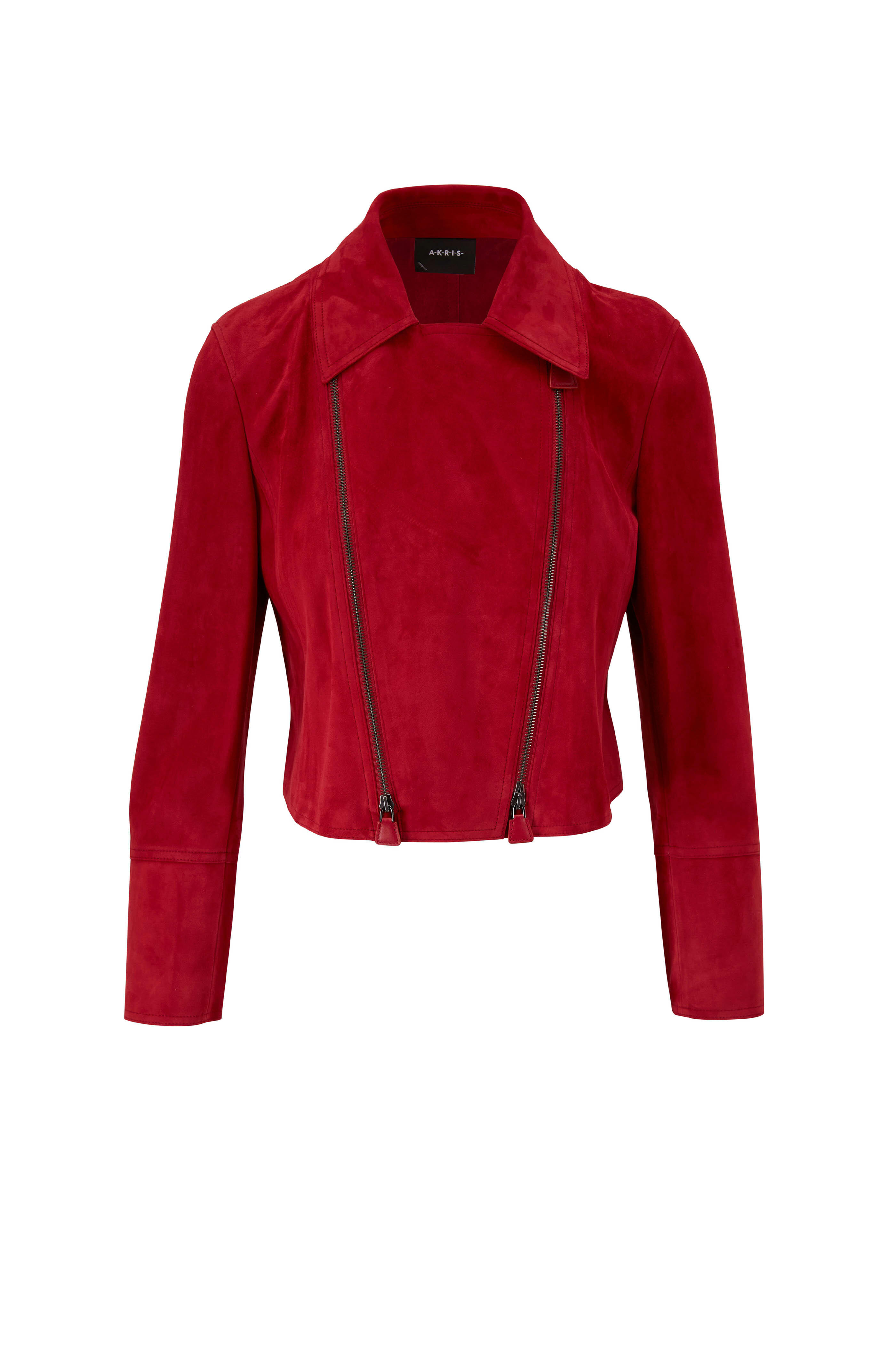 Akris - Clary Red Suede Short Moto