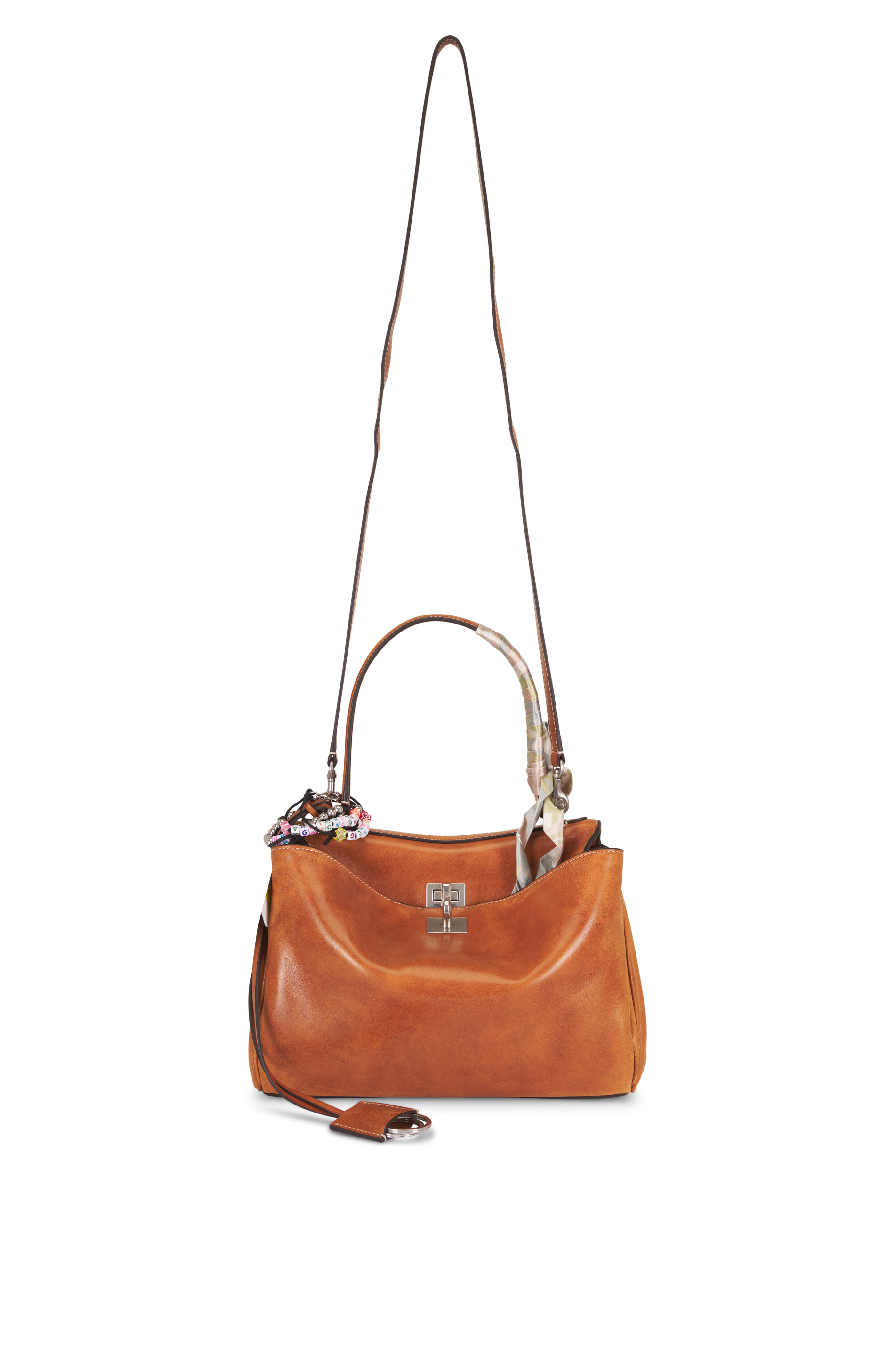 Balenciaga - Small Rodeo Tan Cowboy Top Handle Bag