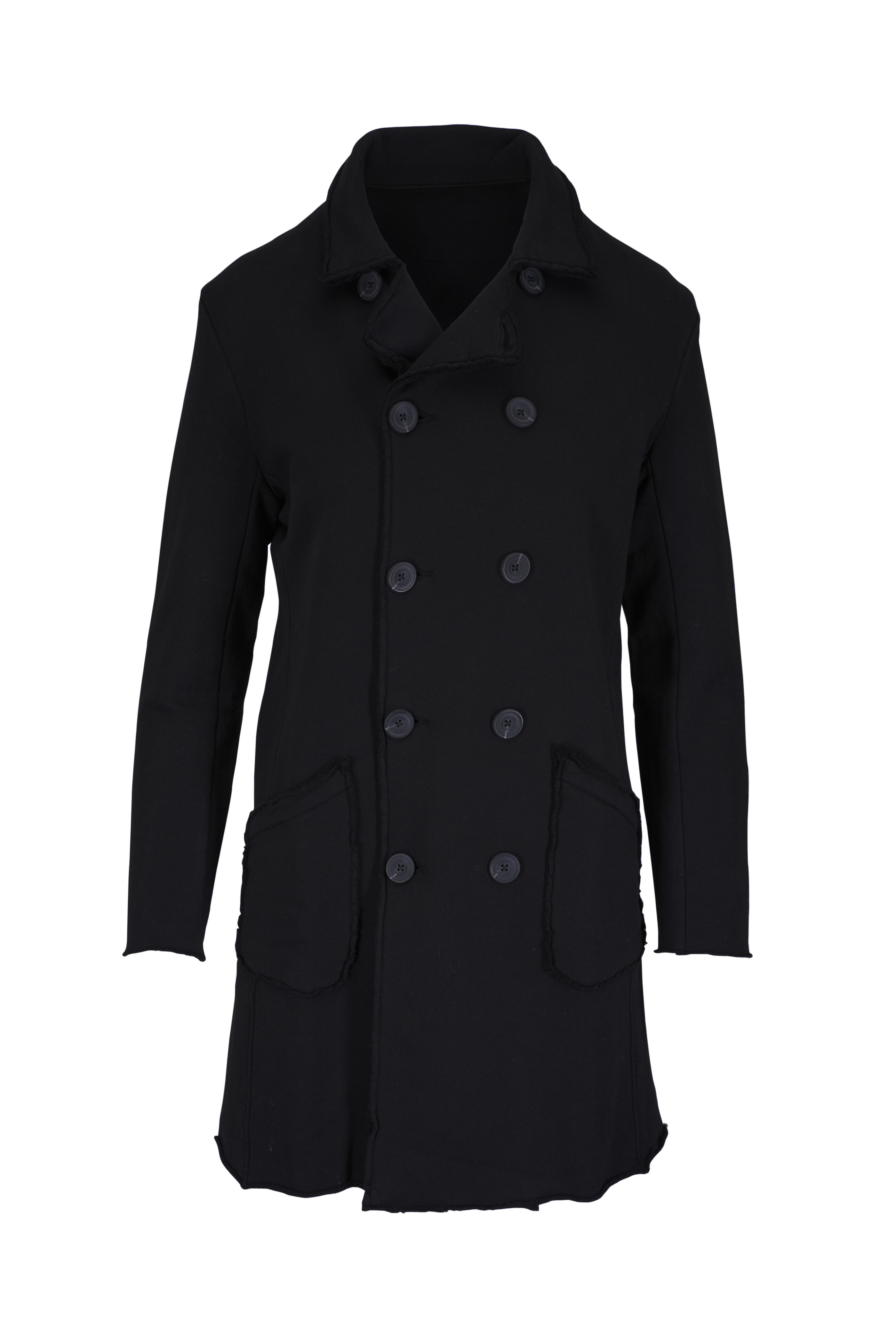 Frank & Eileen - Belfast Black Triple Fleece Trench Coat