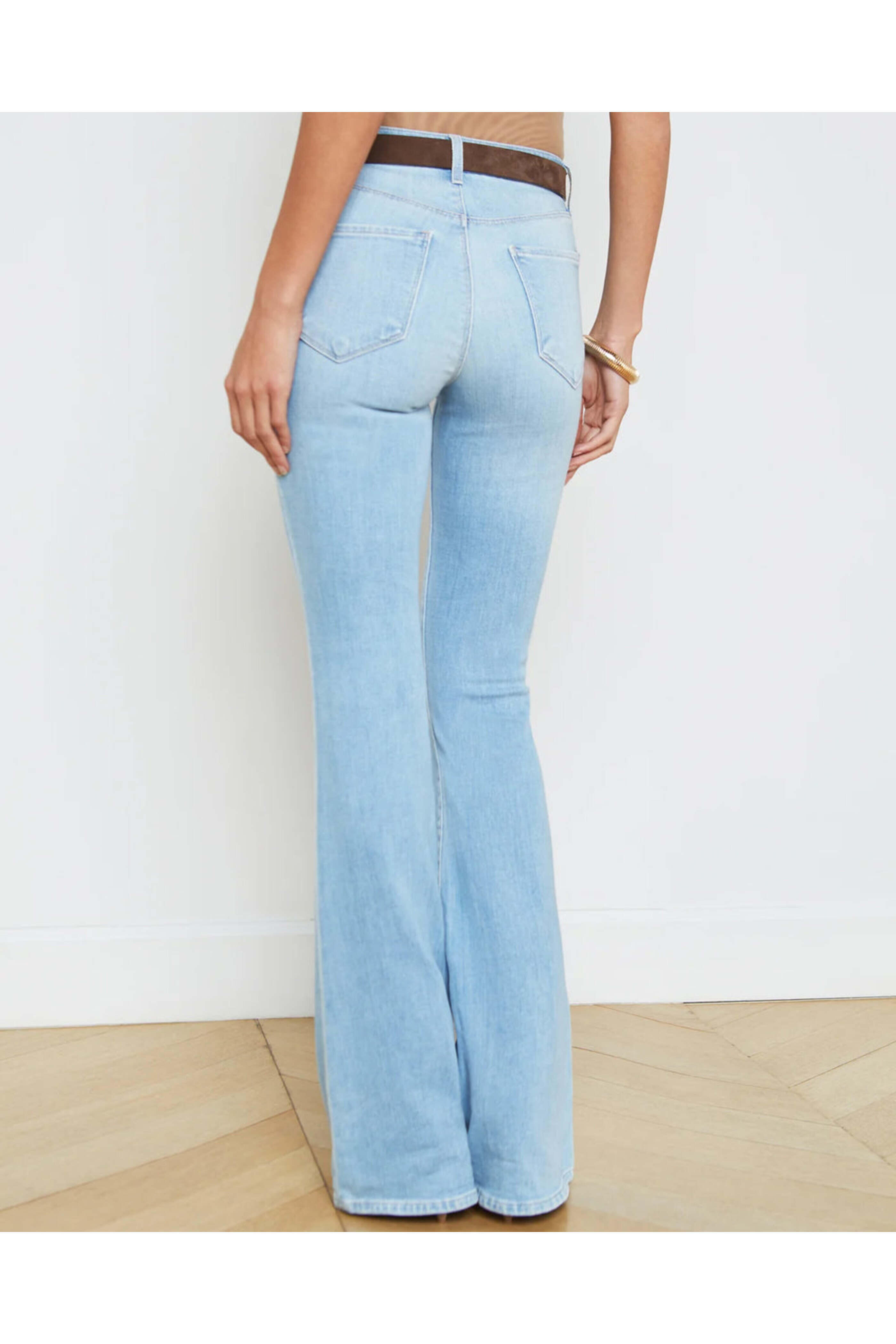 L'Agence - High Rise Bell Flare Jean in Olympia