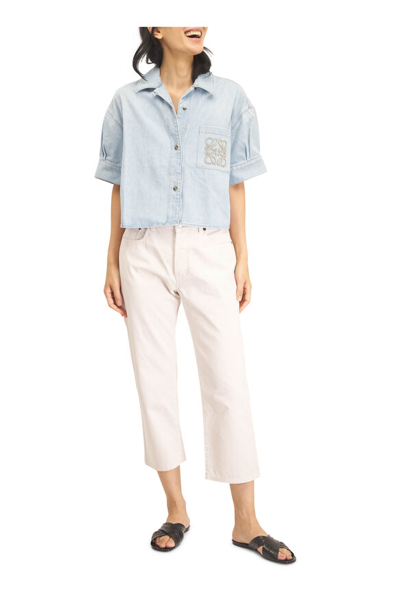 Miu Miu White Cropped Jean - view 2