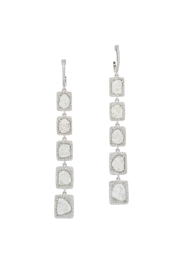 Kai Linz - Square Diamond Drop Earrings