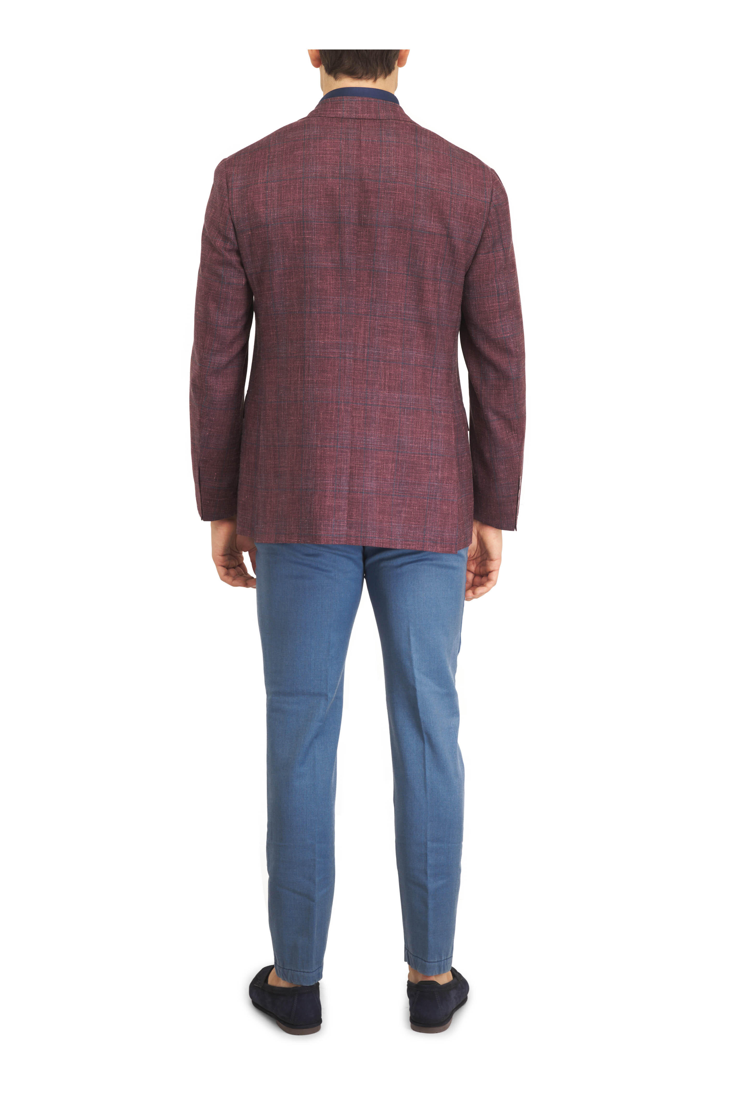 Kiton - Washed Blue Wool Dress Pant - view 4