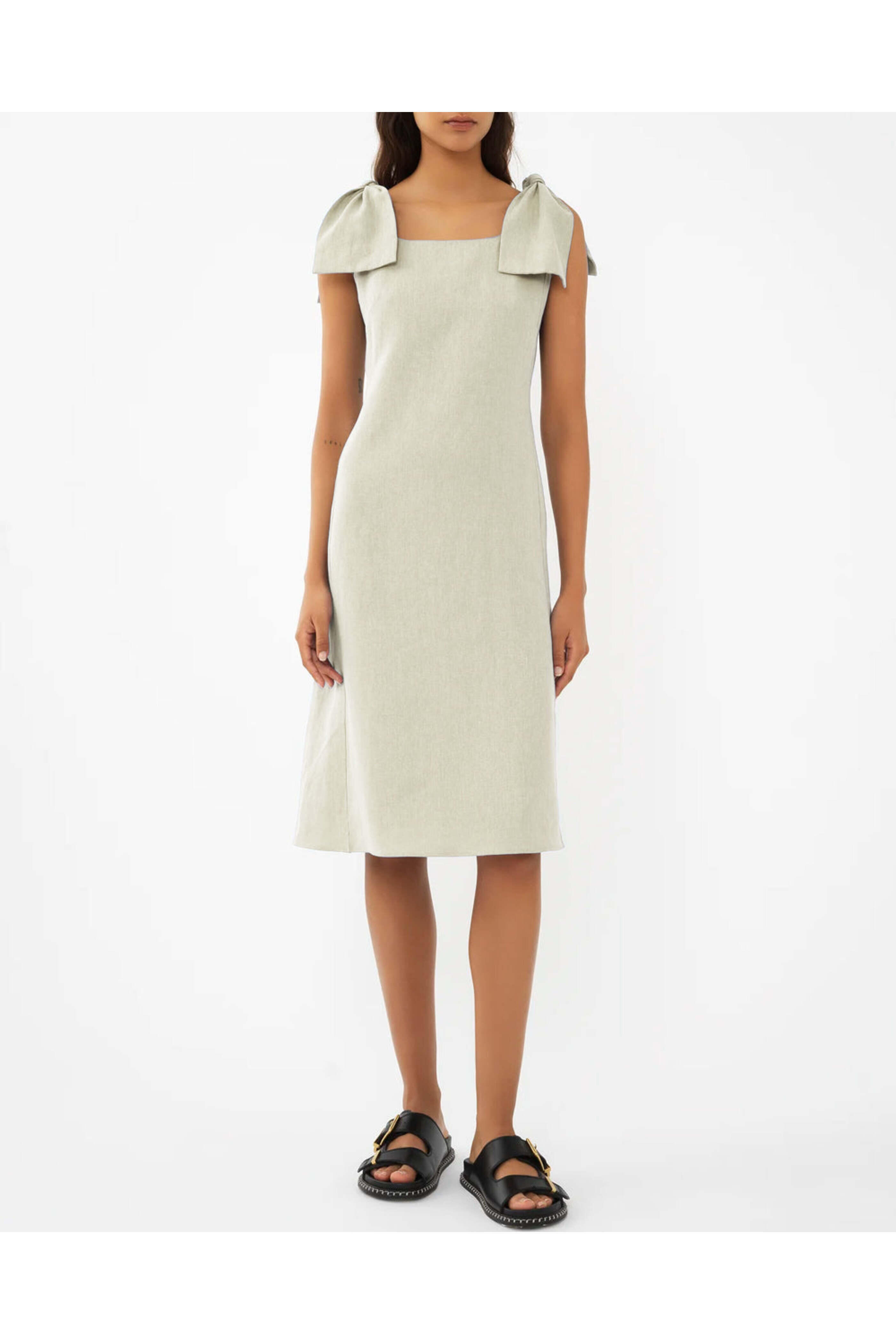 Chloé - Coconut Milk Aline Bow Sleeve Dress