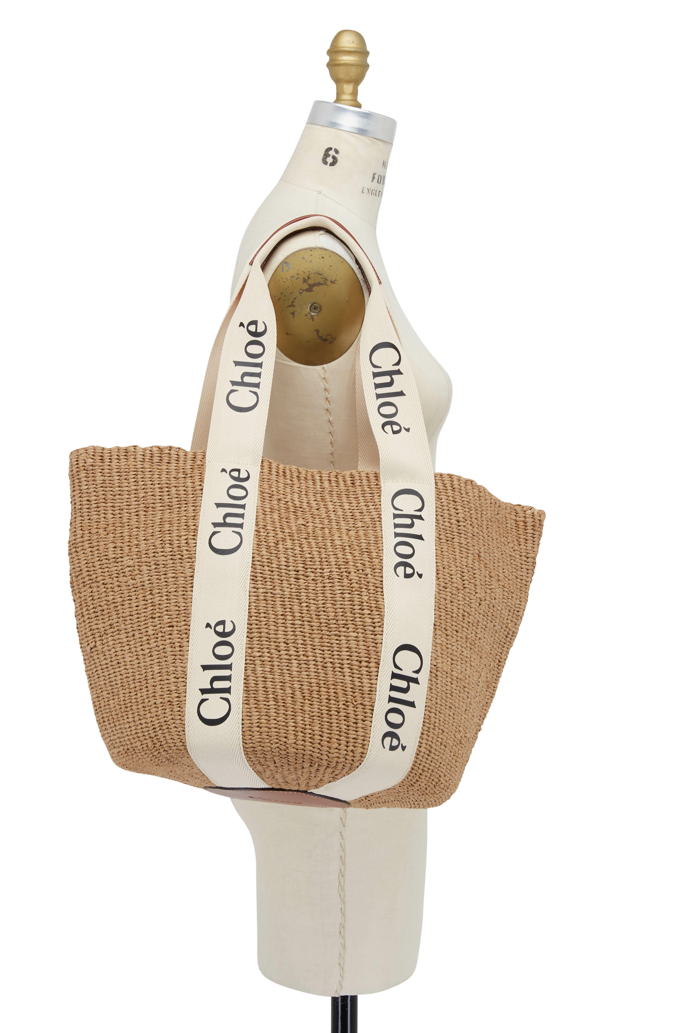 Chloé - White Woody Paper Logo Tote