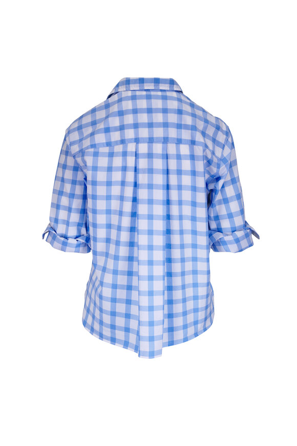Frank & Eileen Silvio White & Blue Untuckable Button-Up Shirt - view 2