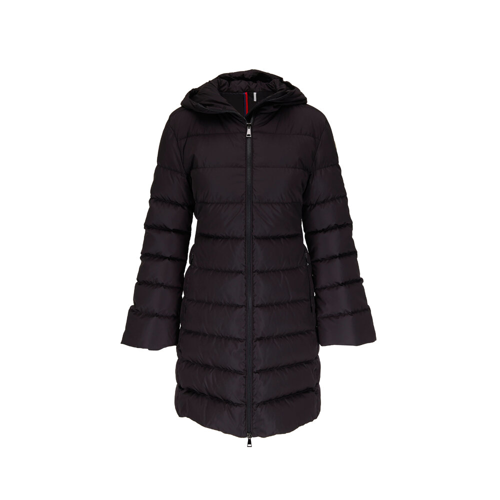 Moncler Avoce Hooded Puffer Jacket with Elastic Belt