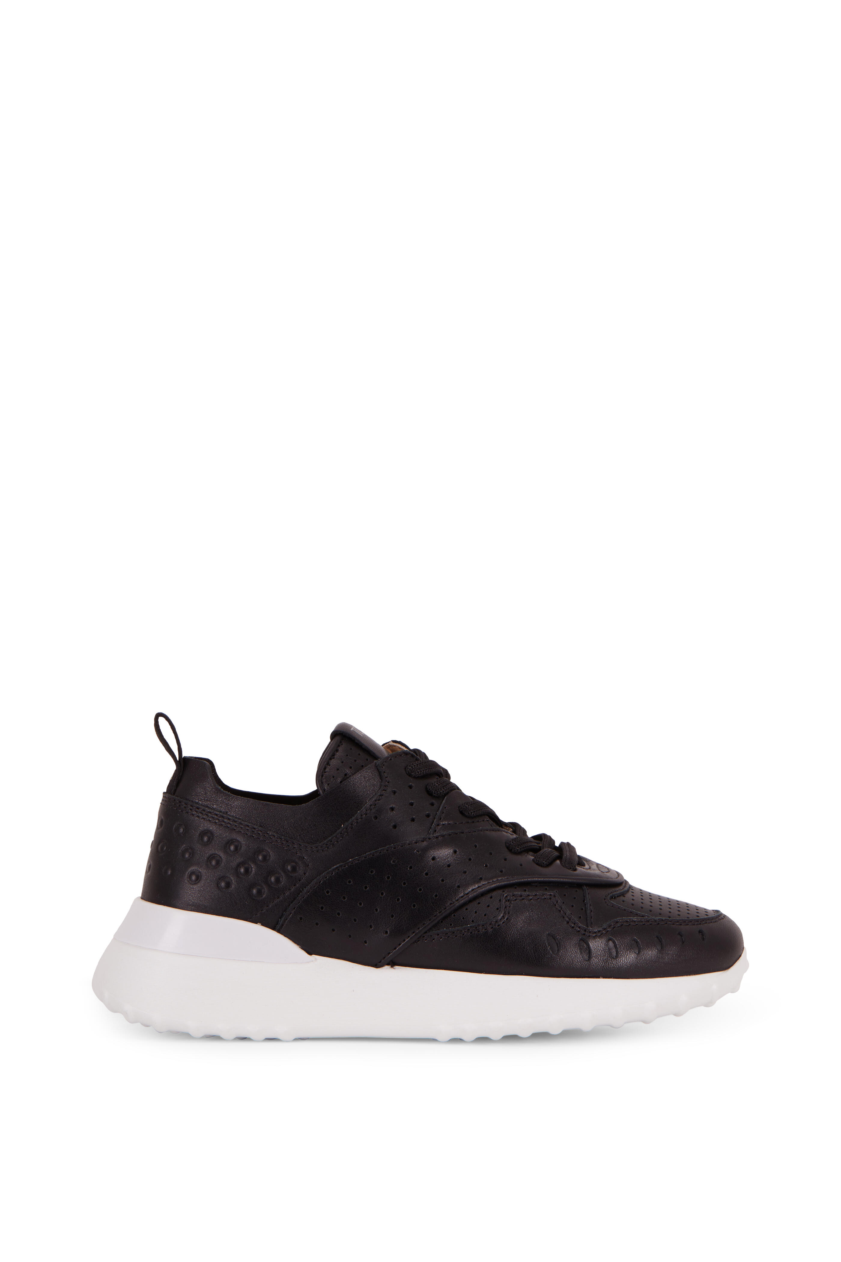 【送料&関税込】Tod's Paneled Perforated Sneakers Tod's - Fondo Black Perforated Leather Sneaker | Mitchell Stores