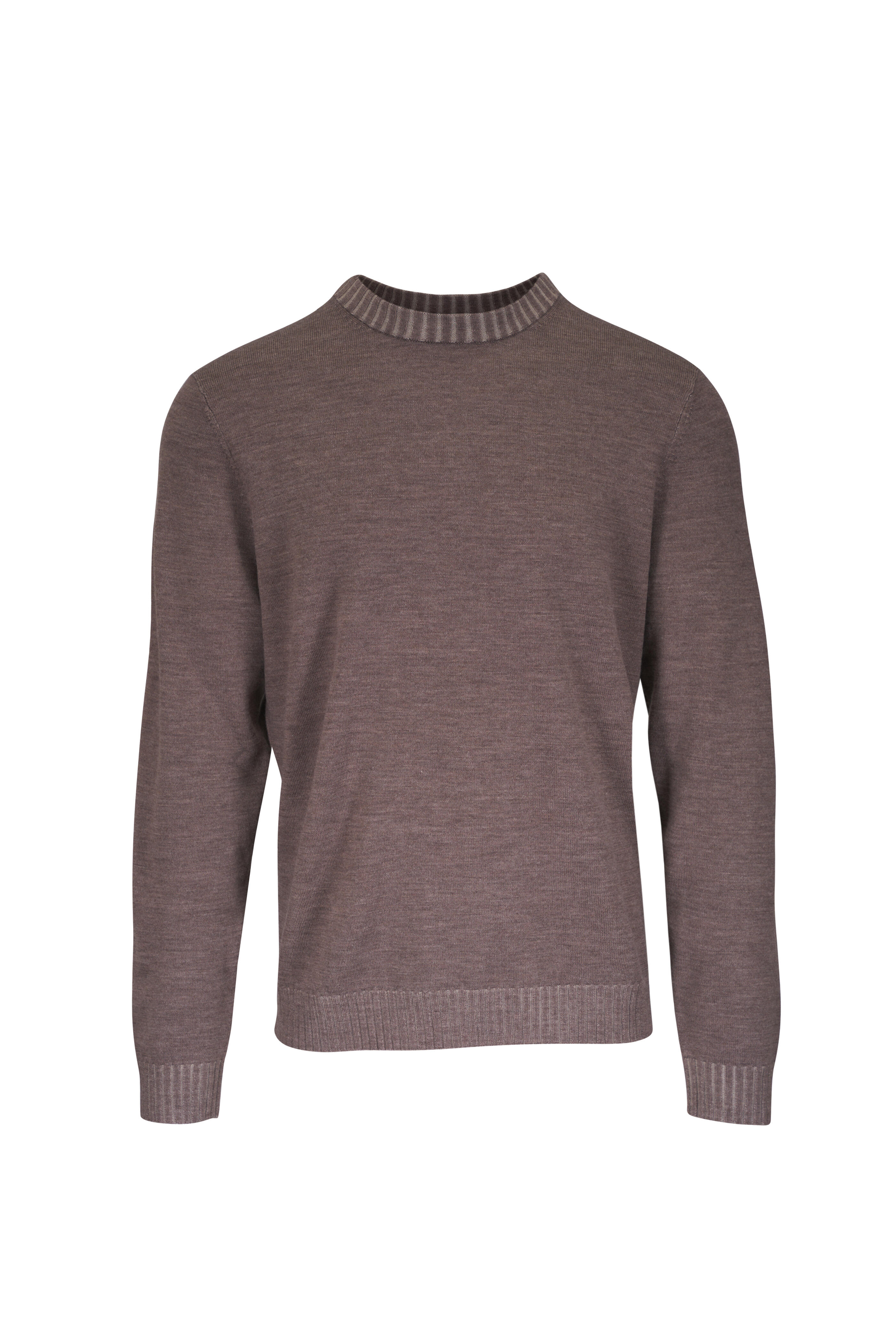 Patrick Assaraf - Fossil Plaited Extra Fine Merino Wool Sweater