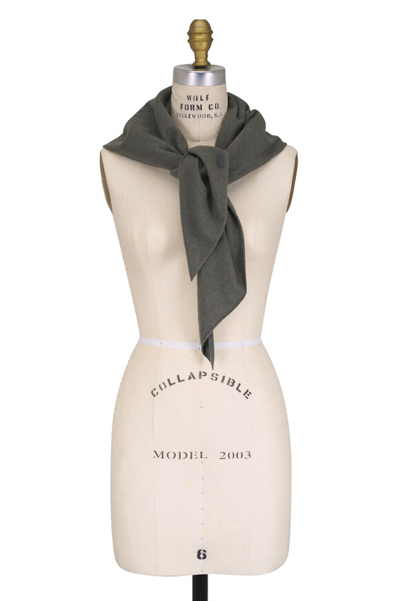 Brunello Cucinelli Oregano Triangle Monili Tab Scarf - view 1