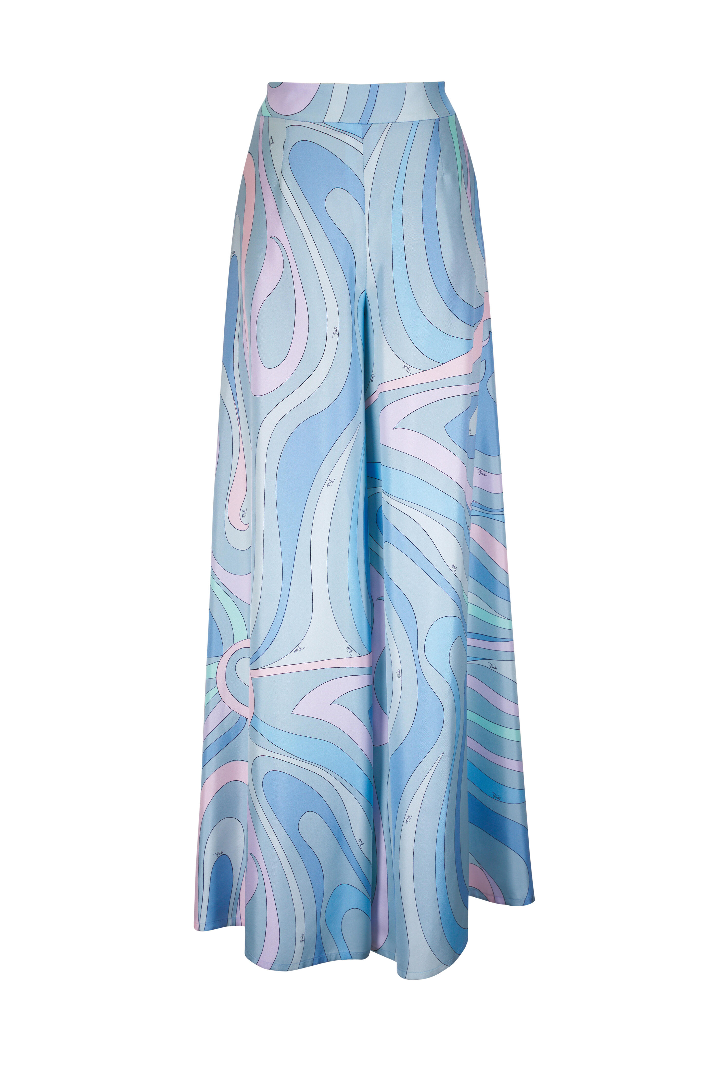 Pucci - Pastel Multi Marmo Print Silk Twill Pant